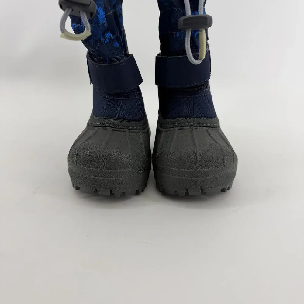 Columbia Powderbug Plus II Snow Boots Toddler Sz 5 Blue Camo Waterproof Gorpcore